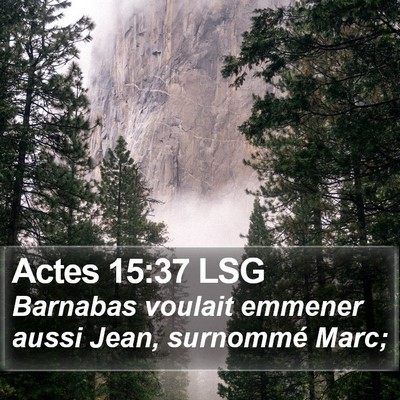 Actes 15:37 LSG Bible Verse Image