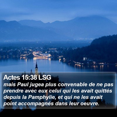 Actes 15:38 LSG Bible Verse Image