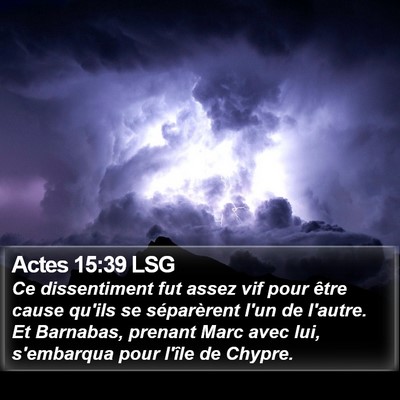 Actes 15:39 LSG Bible Verse Image