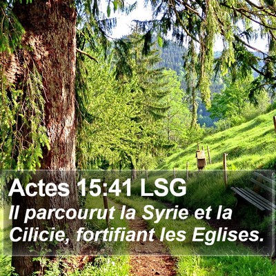 Actes 15:41 LSG Bible Verse Image