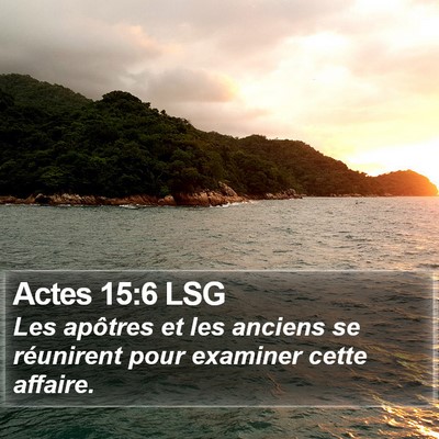 Actes 15:6 LSG Bible Verse Image