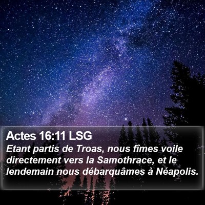 Actes 16:11 LSG Bible Verse Image