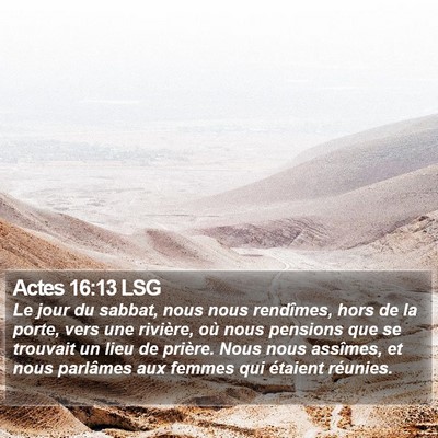 Actes 16:13 LSG Bible Verse Image