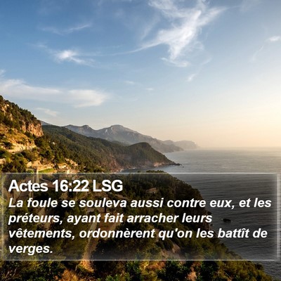 Actes 16:22 LSG Bible Verse Image