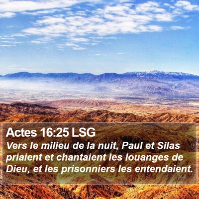 Actes 16:25 LSG Bible Verse Image