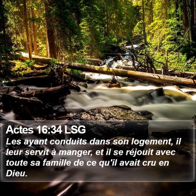Actes 16:34 LSG Bible Verse Image