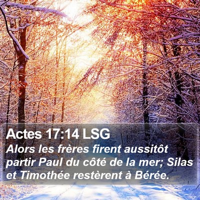 Actes 17:14 LSG Bible Verse Image