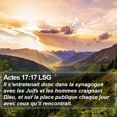Actes 17:17 LSG Bible Verse Image