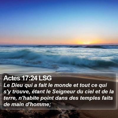 Actes 17:24 LSG Bible Verse Image