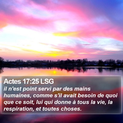 Actes 17:25 LSG Bible Verse Image