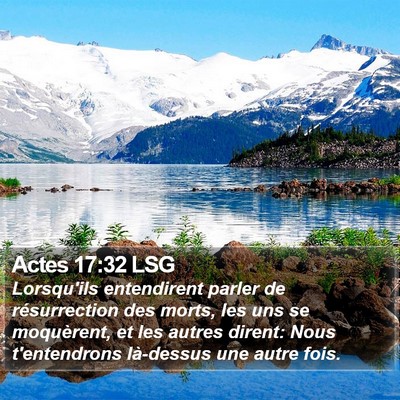 Actes 17:32 LSG Bible Verse Image