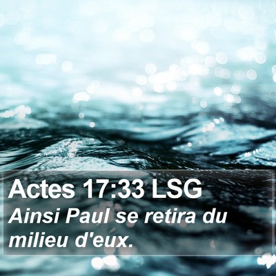 Actes 17:33 LSG Bible Verse Image