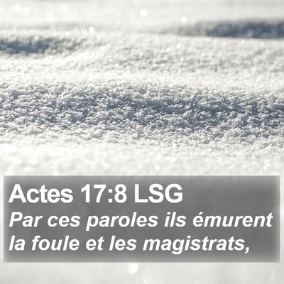 Actes 17:8 LSG Bible Verse Image