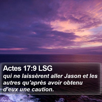 Actes 17:9 LSG Bible Verse Image