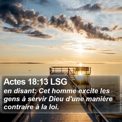 Actes 18:13 LSG Bible Verse Image