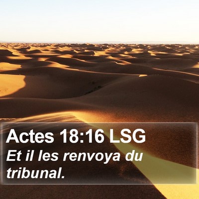Actes 18:16 LSG Bible Verse Image