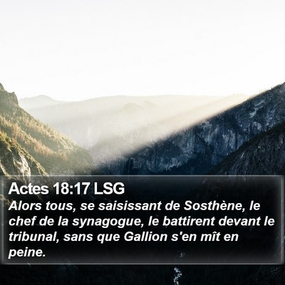 Actes 18:17 LSG Bible Verse Image