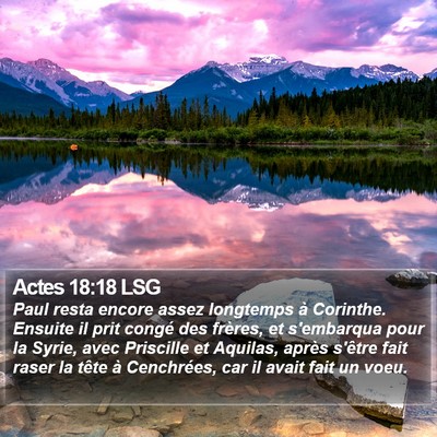 Actes 18:18 LSG Bible Verse Image