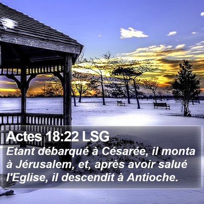 Actes 18:22 LSG Bible Verse Image
