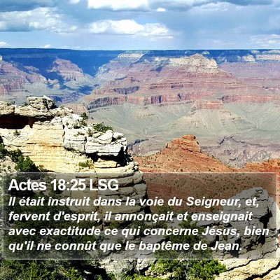 Actes 18:25 LSG Bible Verse Image
