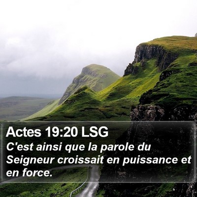 Actes 19:20 LSG Bible Verse Image