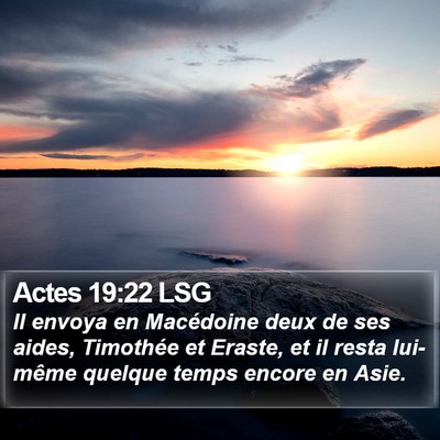 Actes 19:22 LSG Bible Verse Image