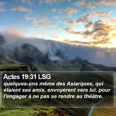 Actes 19:31 LSG Bible Verse Image