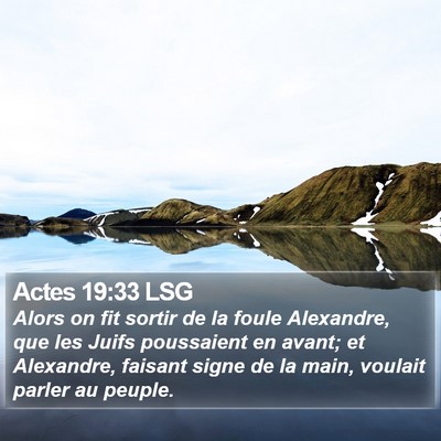 Actes 19:33 LSG Bible Verse Image