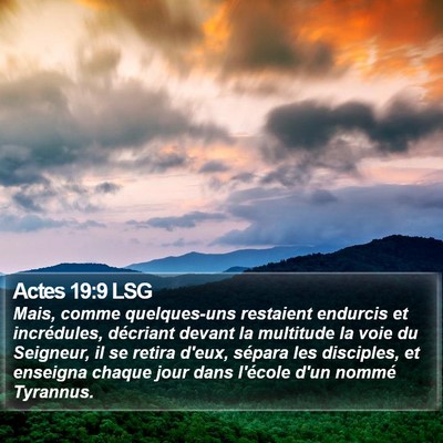 Actes 19:9 LSG Bible Verse Image