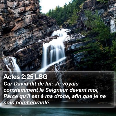 Actes 2:25 LSG Bible Verse Image