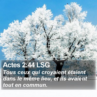 Actes 2:44 LSG Bible Verse Image