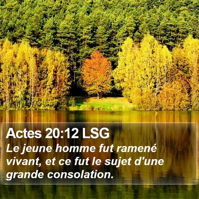 Actes 20:12 LSG Bible Verse Image
