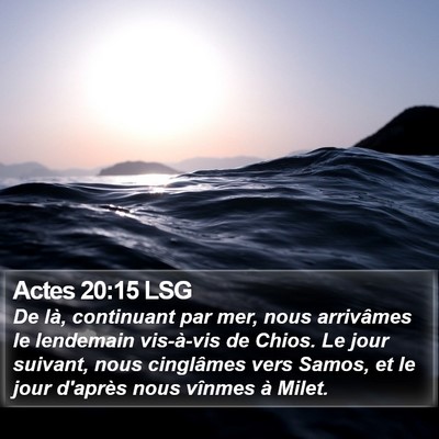 Actes 20:15 LSG Bible Verse Image