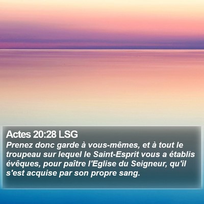 Actes 20:28 LSG Bible Verse Image