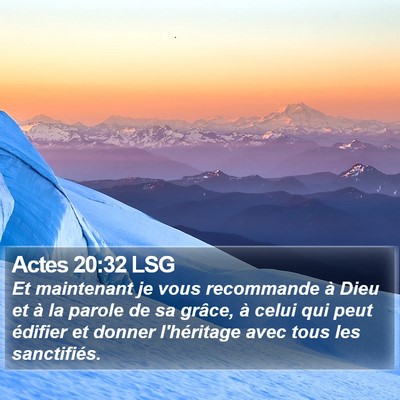 Actes 20:32 LSG Bible Verse Image