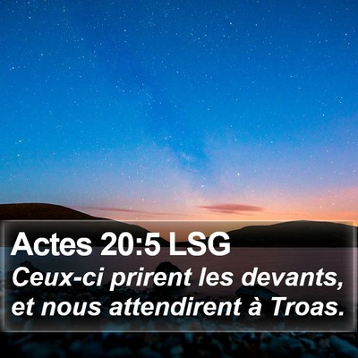 Actes 20:5 LSG Bible Verse Image