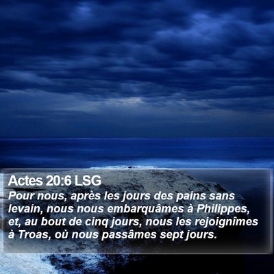 Actes 20:6 LSG Bible Verse Image