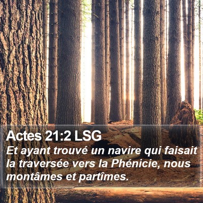 Actes 21:2 LSG Bible Verse Image