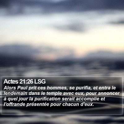 Actes 21:26 LSG Bible Verse Image