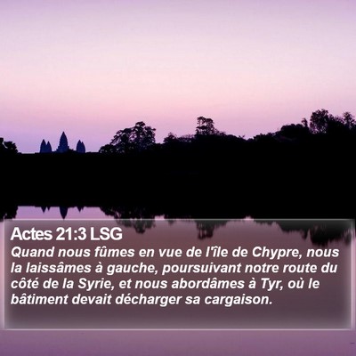 Actes 21:3 LSG Bible Verse Image