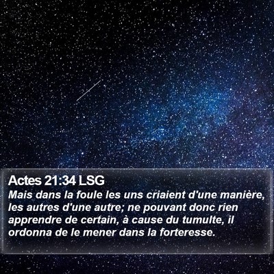 Actes 21:34 LSG Bible Verse Image