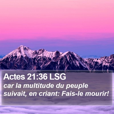 Actes 21:36 LSG Bible Verse Image