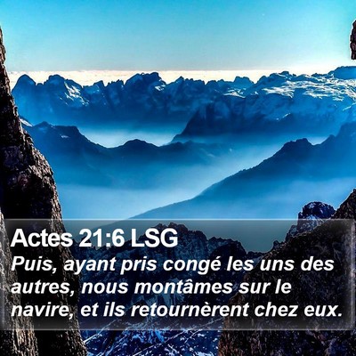 Actes 21:6 LSG Bible Verse Image