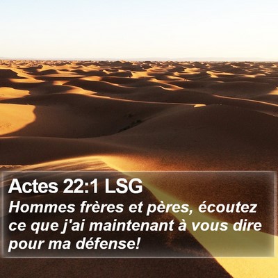 Actes 22:1 LSG Bible Verse Image