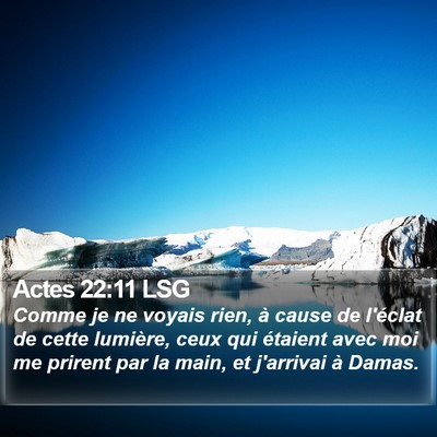 Actes 22:11 LSG Bible Verse Image