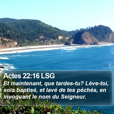 Actes 22:16 LSG Bible Verse Image