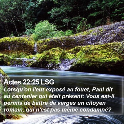 Actes 22:25 LSG Bible Verse Image