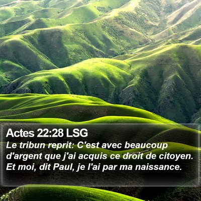 Actes 22:28 LSG Bible Verse Image