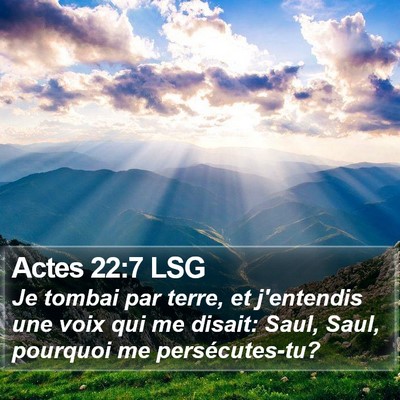 Actes 22:7 LSG Bible Verse Image