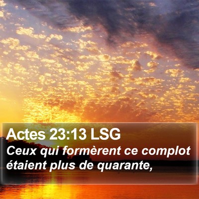 Actes 23:13 LSG Bible Verse Image